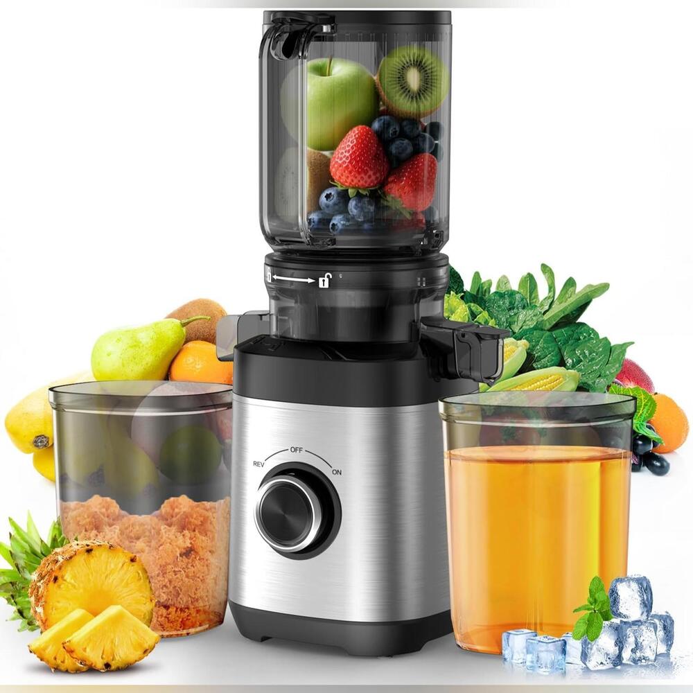 NIB Masticating Juicer Machine, 100 Watts Wide Chute, Model MK-SJ22